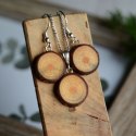 Komplet biżuterii z surowego drewna