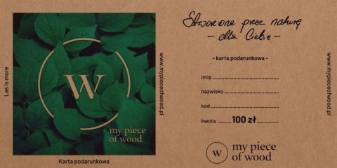 Karta podarunkowa - wersja elektroniczna Karta podarunkowa - wersja elektroniczna