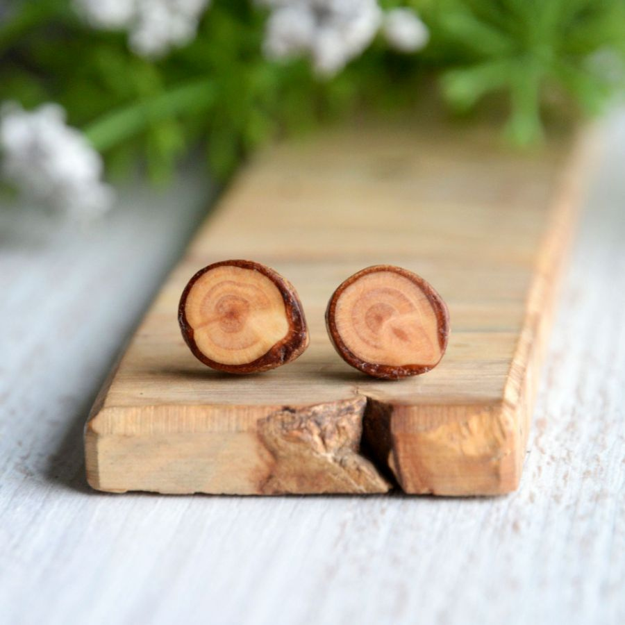 Kolczyki z naturalnego drewna Kolczyki z naturalnego drewna