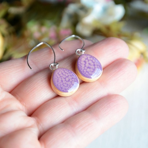 Kolczyki lilac handmade Kolczyki lilac handmade