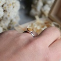 Handmade pierścionek z drewnem