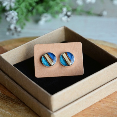 Okrągłe kolczyki unikat