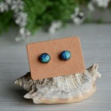 Małe niebieskie kolczyki handmade