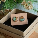 Zielone kolczyki handmade w srebrze
