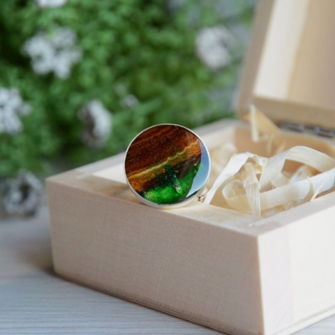 Pierścionek handmade z regulacją rozmiaru