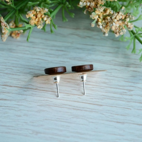 Kolczyki z drewna