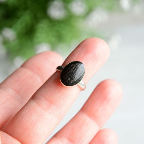 Czerny dąb w biżuterii