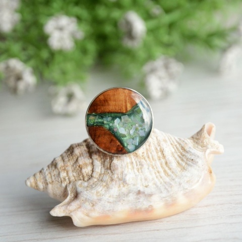 Duży pierścionek hand made