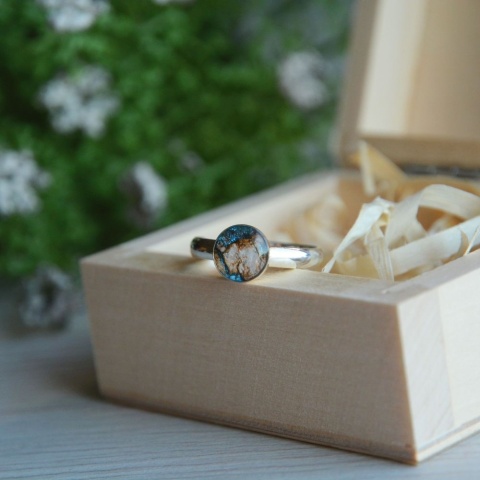 Pierścionek z korą brzozy