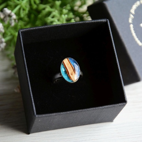 Niebieski pierścionek uniwersalny