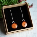 Ręcznie wykonane kolczyki drewniane
