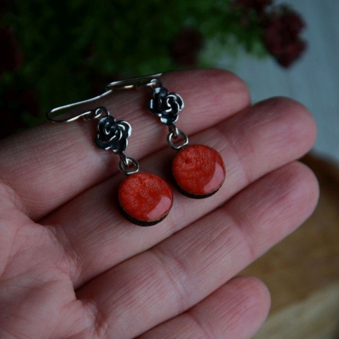 Czerwone kolczyki długie