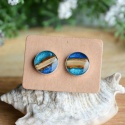 Ręcznie wykonane kolczyki niebieskie