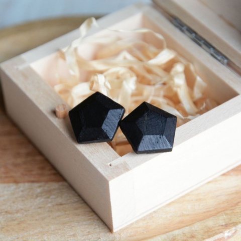 Spinki mankietowe z czarnego dębu