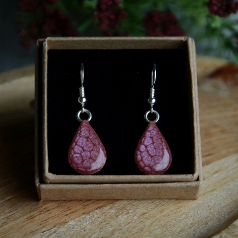 Kolczyki zgaszony fiolet