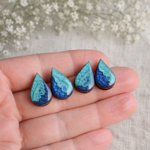 Kolczyki niebieskie łezki