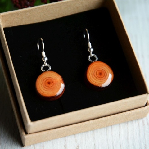 Lekkie drewniane kolczyki