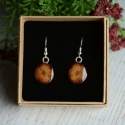 Drewniane kolczyki wiszące