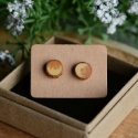 Naturalne kolczyki z drewna świerkowego