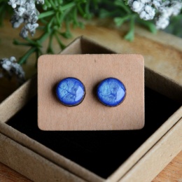 Niebieskie kolczyki sztyfty