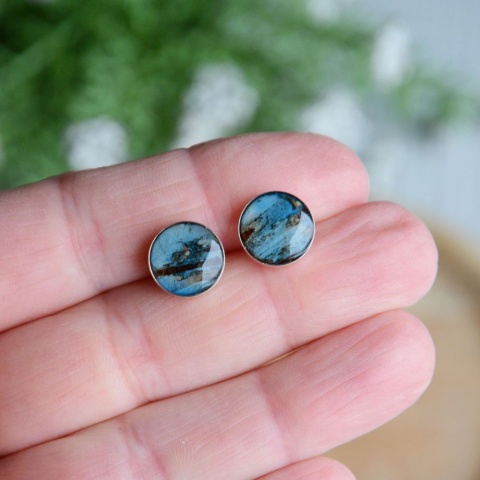 Kolczyki z korą brzozy