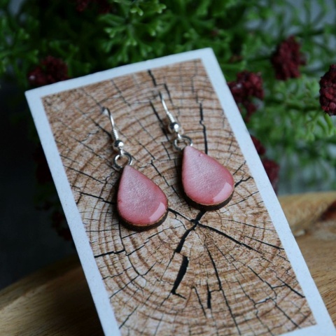 Różowe kolczyki hand made