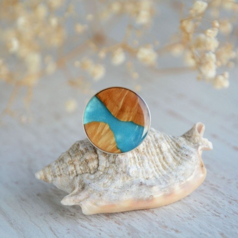 Unikatowy pierścionek handmade w srebrze