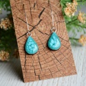 Długie niebieskie kolczyki handmade Długie niebieskie kolczyki handmade