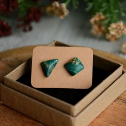Turkusowe kolczyki sztyfty nie do pary