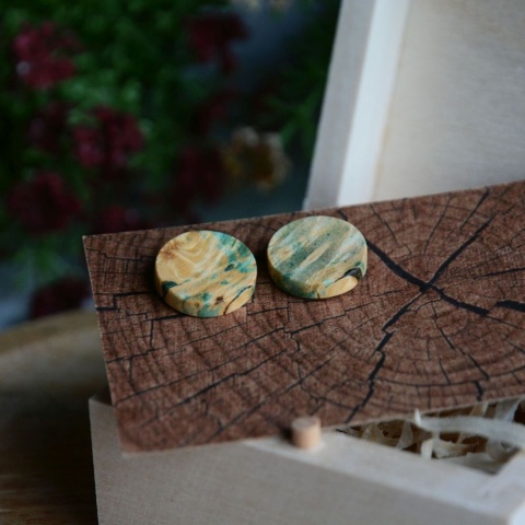 Unikatowe kolczyki koła wkrętki