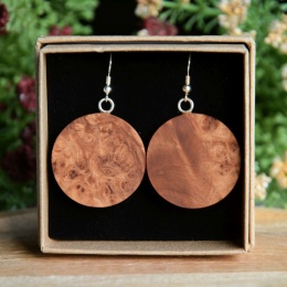 Wiszące kolczyki XL z drewna