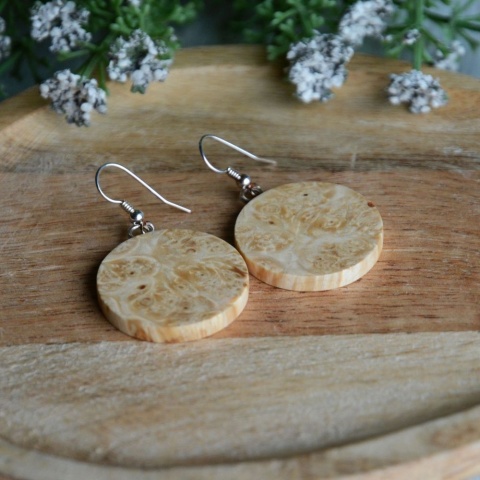 Duże drewniane kolczyki