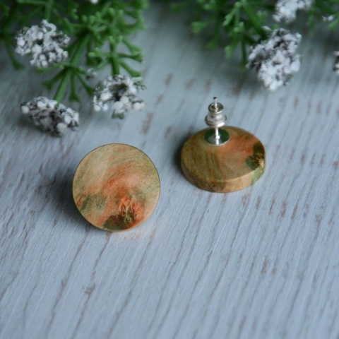 Okrągłe kolczyki duże sztyfty