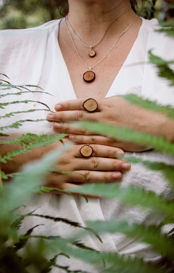 Drewniane pierścionki